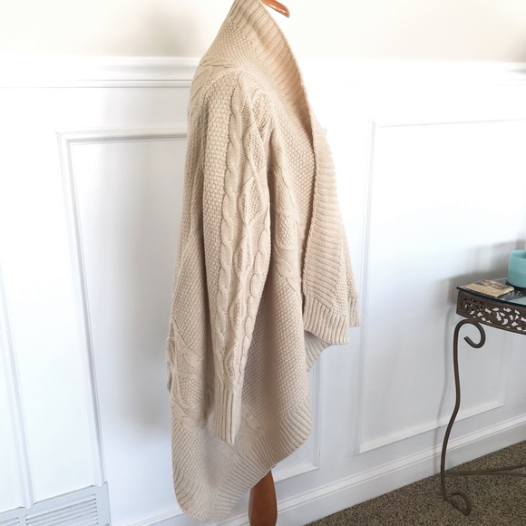 Cable Wrap Draped Cardigan Sweater - Picture 8 of 10